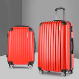NNEDSZ 2 Piece Lightweight Hard Suit Case Luggage Red