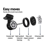NNEDSZ 3pc Luggage Sets Suitcases Set Travel Hard Case Lightweight Blue
