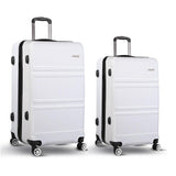 NNEDSZ 2 Piece Lightweight Hard Suit Case Luggage White
