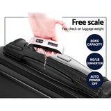 NNEDSZ 3 Piece Lightweight Hard Suit Case Luggage Black
