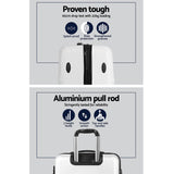 NNEDSZ 3 Piece Lightweight Hard Suit Case Luggage White