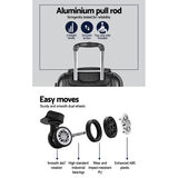 NNEDSZ 3 Piece Luggage Suitcase Trolley - Black