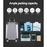 NNEDSZ 3 Piece Luggage Suitcase Trolley - Silver