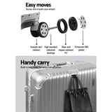 NNEDSZ 28 Aluminium Luggage Trolley - Silver