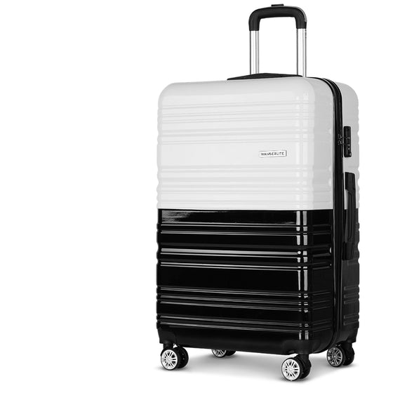 NNEDSZ Lightweight Hard Suit Case Luggage Black & White