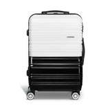 NNEDSZ Lightweight Hard Suit Case Luggage Black & White