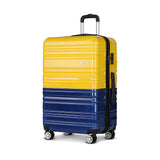 NNEDSZ  Lightweight Hard Suit Case Luggage Yellow & Purple