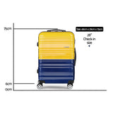 NNEDSZ  Lightweight Hard Suit Case Luggage Yellow & Purple
