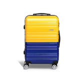 NNEDSZ  Lightweight Hard Suit Case Luggage Yellow & Purple