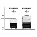 NNEDSZ 2 Piece Lightweight Hard Suit Case Luggage Black & White