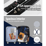 NNEDSZ 2 Piece Lightweight Hard Suit Case Luggage Black & White