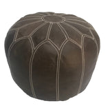NNE PHILB MOROCCAN LEATHER OTTOMAN BROWN