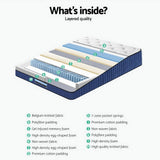 NNEDSZ Bedding Franky Euro Top Cool Gel Pocket Spring Mattress 34cm Thick – King