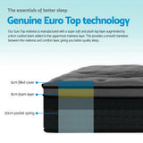 NNEDSZ Bedding Alanya Euro Top Pocket Spring Mattress 34cm Thick – King