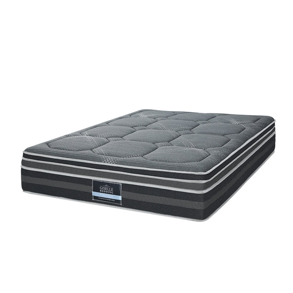 NNEDSZ 35CM KING Mattress Bed 7 Zone Dual Euro Top Pocket Spring Medium Firm