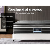 NNEDSZ 35CM QUEEN Mattress Bed 7 Zone Dual Euro Top Pocket Spring Medium Firm
