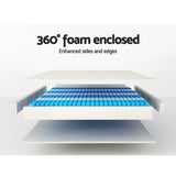 NNEDSZ 35CM QUEEN Mattress Bed 7 Zone Dual Euro Top Pocket Spring Medium Firm