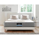 NNEDSZ Bedding Queen Mattress Extra Firm Pocket Spring Foam Super Firm 23cm