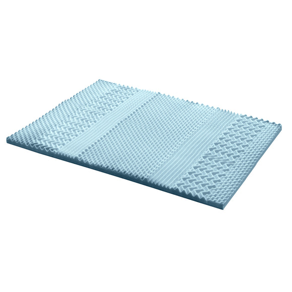 NNEDSZ Bedding Cool Gel 7-zone Memory Foam Mattress Topper w/Bamboo Cover 5cm - Double
