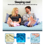NNEDSZ Bedding Cool Gel 7-zone Memory Foam Mattress Topper w/Bamboo Cover 5cm - Queen