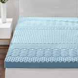 NNEDSZ Bedding Cool Gel 7-zone Memory Foam Mattress Topper w/Bamboo Cover 8cm - Queen