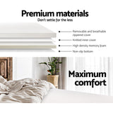 NNEDSZ Bedding Memory Foam Mattress Topper w/Cover 8cm - Queen