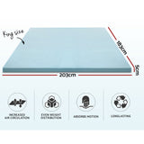 NNEDSZ Bedding Cool Gel Memory Foam Mattress Topper w/Bamboo Cover 5cm - King