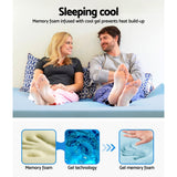 NNEDSZ Bedding Cool Gel Memory Foam Mattress Topper w/Bamboo Cover 5cm - King
