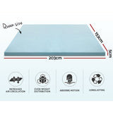 NNEDSZ Bedding Cool Gel Memory Foam Mattress Topper w/Bamboo Cover 5cm - Queen