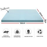 NNEDSZ Bedding Cool Gel Memory Foam Mattress Topper w/Bamboo Cover 8cm - Double