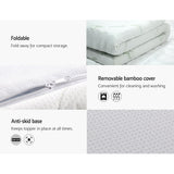 NNEDSZ Bedding Cool Gel Memory Foam Mattress Topper w/Bamboo Cover 8cm - Double