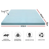 NNEDSZ Bedding Cool Gel Memory Foam Mattress Topper w/Bamboo Cover 8cm - King