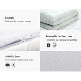 NNEDSZ Bedding Cool Gel Memory Foam Mattress Topper w/Bamboo Cover 8cm - King