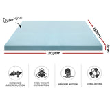 NNEDSZ Bedding Cool Gel Memory Foam Mattress Topper w/Bamboo Cover 8cm - Queen