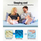 NNEDSZ Bedding Cool Gel Memory Foam Mattress Topper w/Bamboo Cover 8cm - Queen