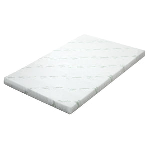 NNEDSZ Bedding Cool Gel Memory Foam Mattress Topper w/Bamboo Cover 8cm - Single