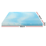 NNEDSZ Cool Gel Memory Foam Topper Mattress Toppers w/ Bamboo Cover 5cm SINGLE