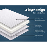 NNEDSZ Bedding Memory Foam Mattress Topper Bed Underlay Cover Single 7cm