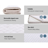NNEDSZ Bedding Memory Foam Mattress Topper Bed Underlay Cover Single 7cm