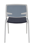 NNE MAUI CHAIR - POLYPROPYLENE BREAKOUT & MEETING CHAIR WHITE WITH GREY