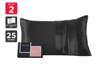 NNEKG Matt Blatt 25 Momme Premium 100% Mulberry Silk Pillowcase Pair Gift Set (Charcoal)