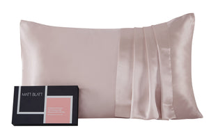NNEKG Matt Blatt 25 Momme Premium 100% Mulberry Silk Pillowcase Pair Gift Set (Pink)