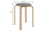 NNEKG Matt Blatt Set of 4 Replica Aalto Low Stool (Black)