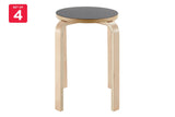 NNEKG Matt Blatt Set of 4 Replica Aalto Low Stool (Black)