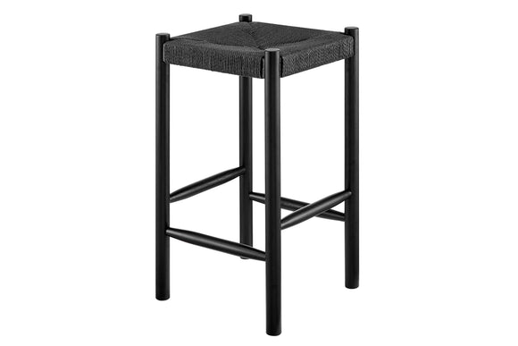 NNEKG Set of 2 Amber Counter Stool (Black Black)