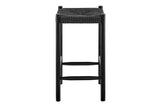 NNEKG Set of 2 Amber Counter Stool (Black Black)