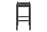 NNEKG Set of 2 Amber Counter Stool (Black Black)