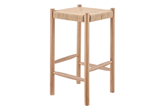 NNEKGE Set of 2 Amber Counter Stool (Oak Natural)