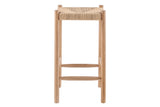 NNEKGE Set of 2 Amber Counter Stool (Oak Natural)