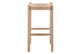 NNEKGE Set of 2 Amber Counter Stool (Oak Natural)